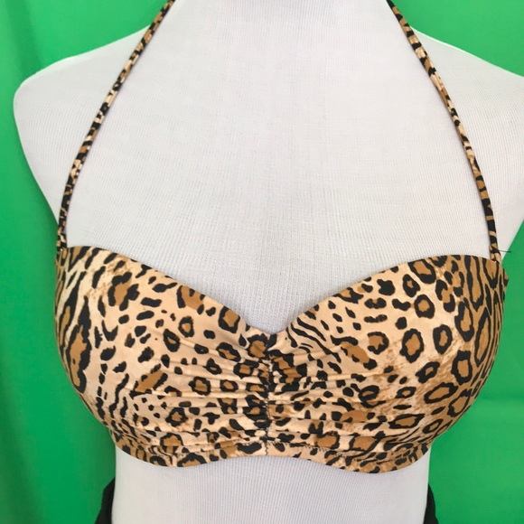 NWOT Victoria’s Secret leopard bikini top 34D - Picture 2 of 9
